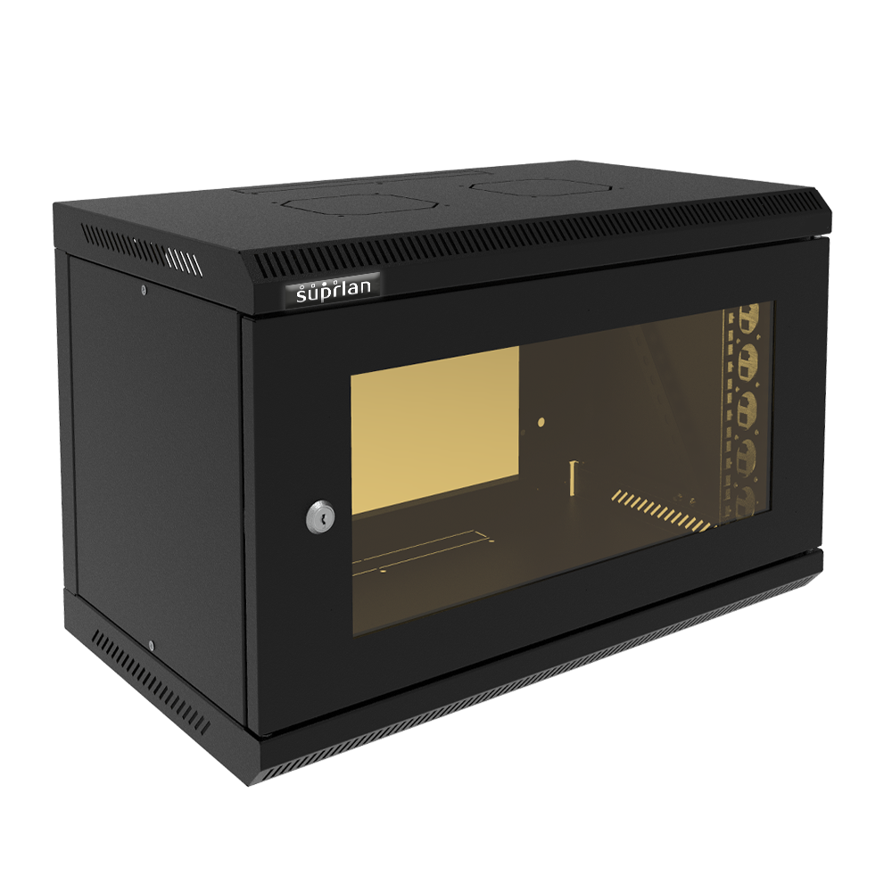 ТВС-6U-600-350-СР-9005 (05-2060-B), шкаф настенный телекоммуникационный