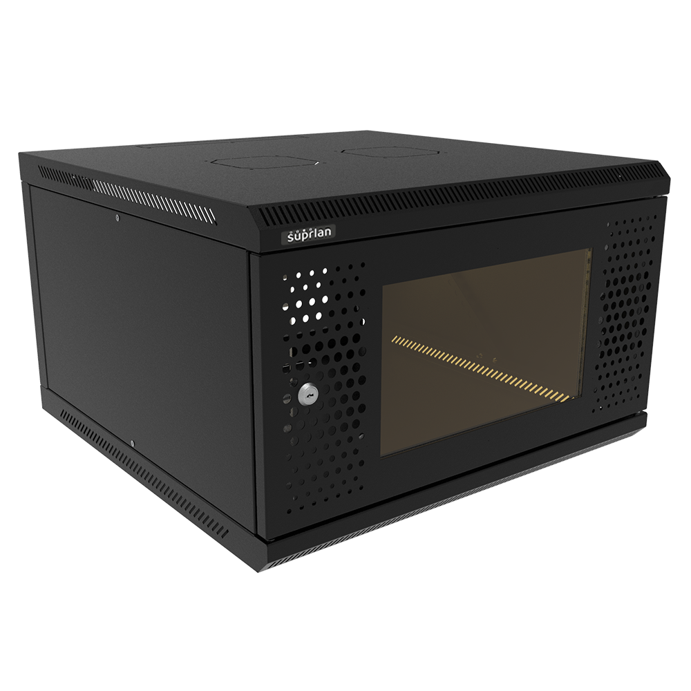ТВС-6U-600-600-С+П-9005 (05-2069-B), шкаф настенный телекоммуникационный