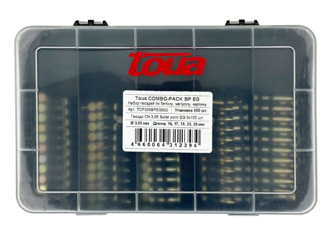 Набор Toua COMBO-PACK BP 3.05 EG (500 шт) (TCP305BPEG500), гвозди