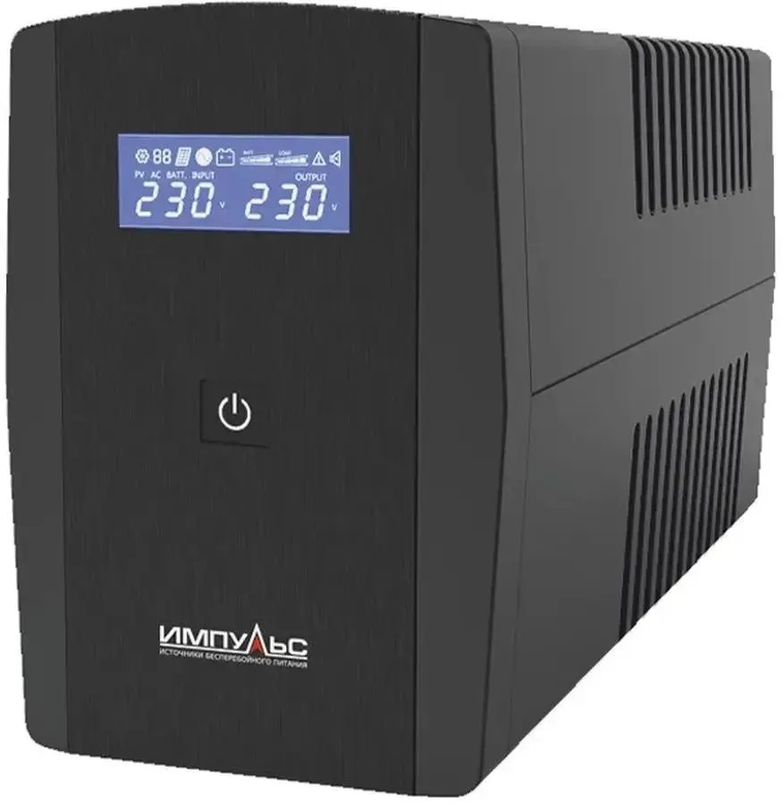 Импульс Юниор Смарт 1200 720Вт 1200ВА черный (JS12211), источник бесперебойного питания