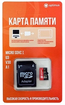 MicroSDXC 64Gb (Optimus), карта памяти microSDXC, 64 ГБ, Class 10
