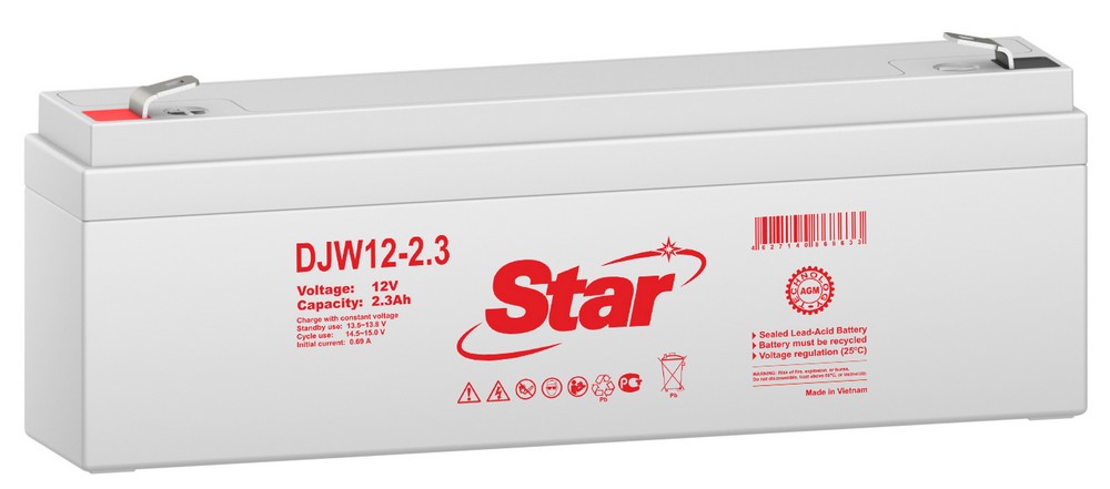 STAR DJW12-2.3, аккумулятор герметичный свинцово-кислотный