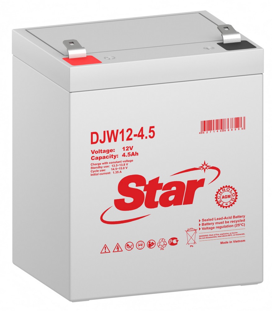 STAR DJW12-4.5, аккумулятор герметичный свинцово-кислотный