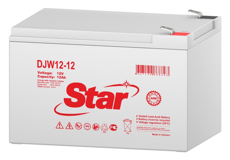 STAR DJW12-12, аккумулятор герметичный свинцово-кислотный