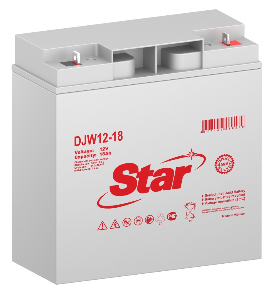 STAR DJW12-18, аккумулятор герметичный свинцово-кислотный