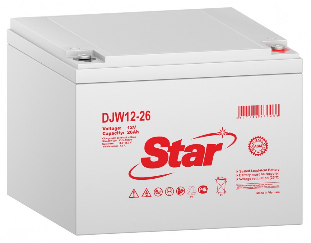 STAR DJW12-26, аккумулятор герметичный свинцово-кислотный