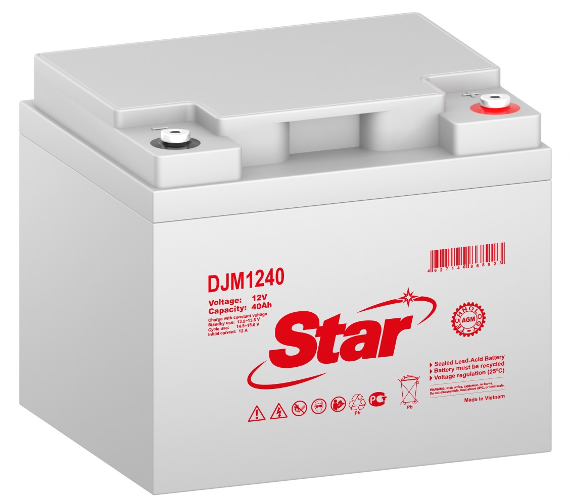 STAR DJM1240, аккумулятор герметичный свинцово-кислотный