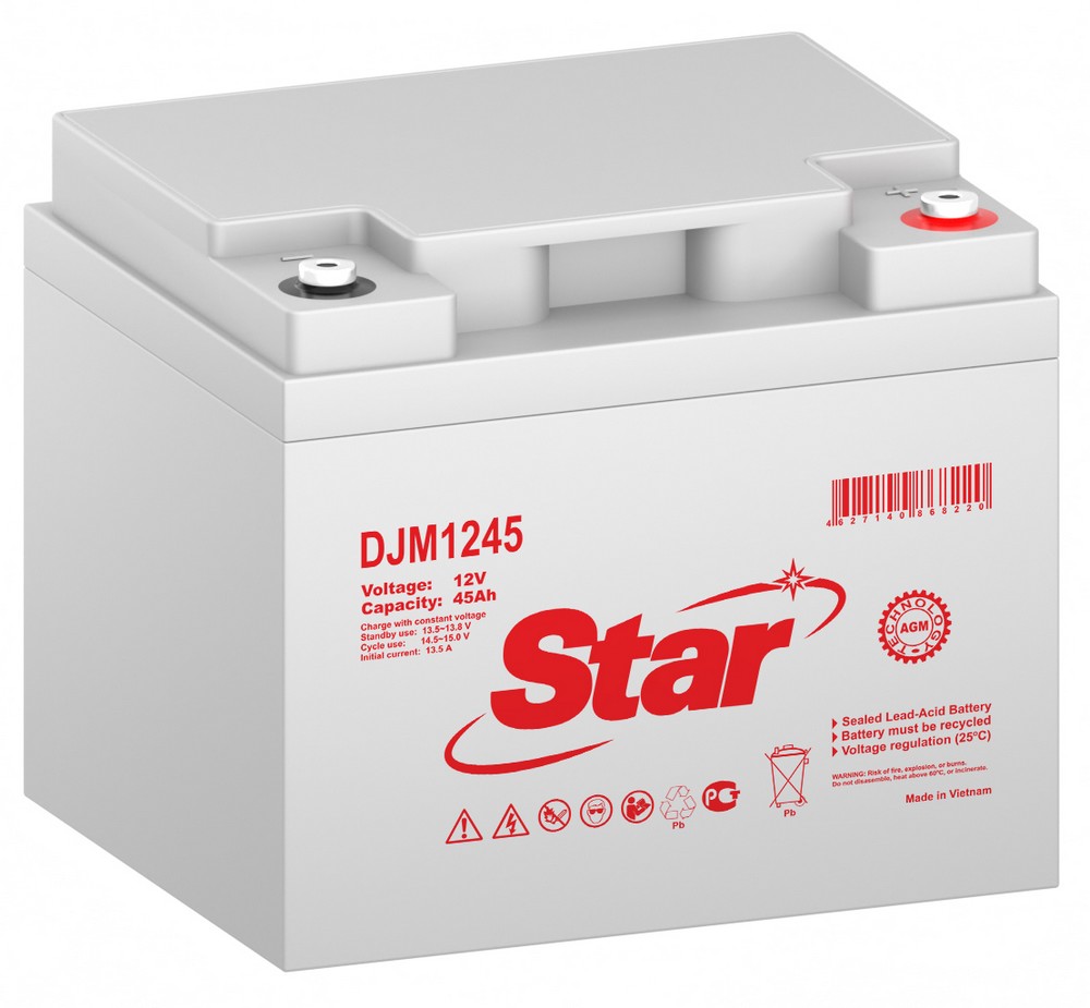 STAR DJM1245, аккумулятор герметичный свинцово-кислотный