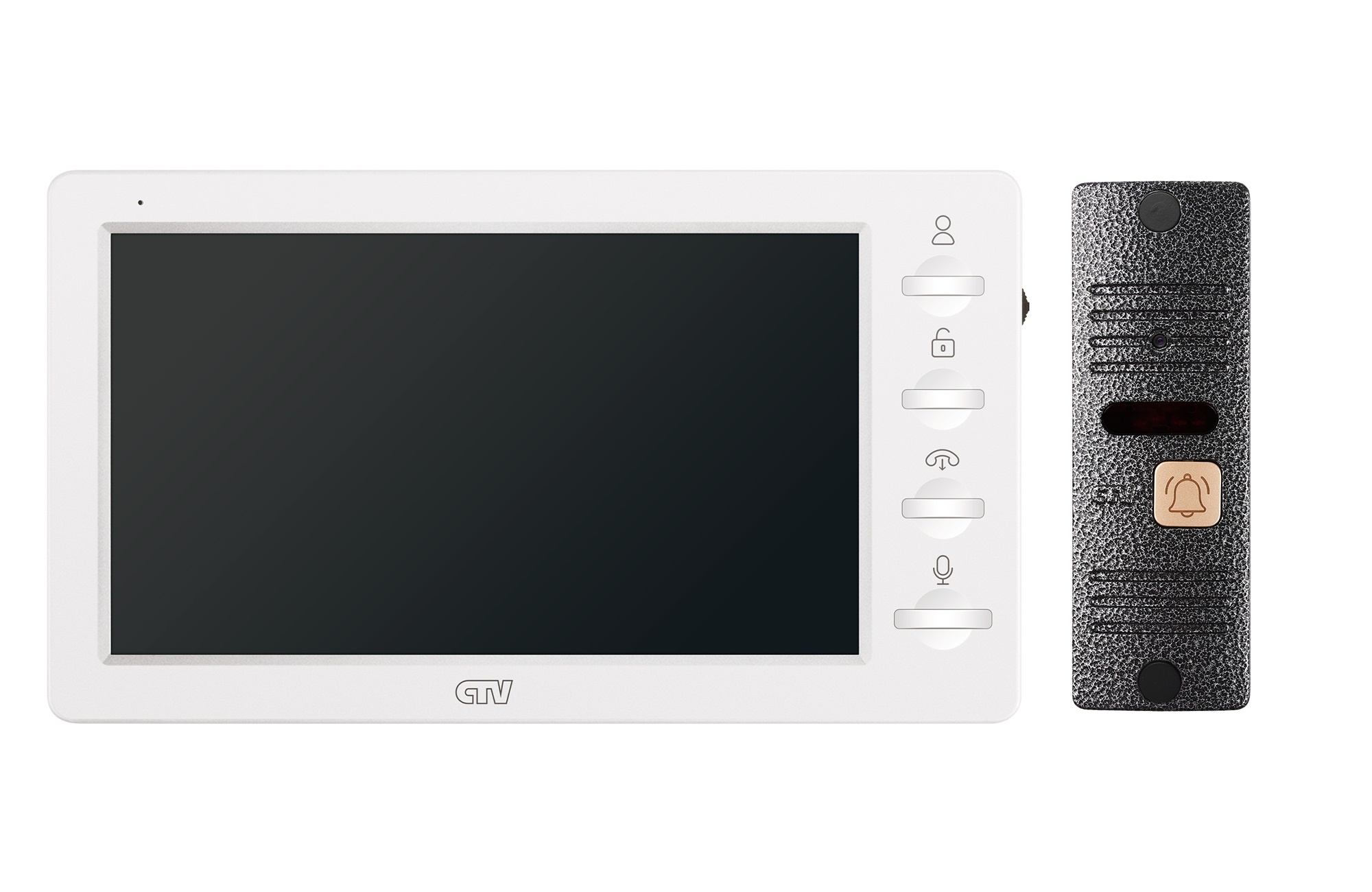 CTV-DP3702 Gamma (белый + серебро), комплект видеодомофона