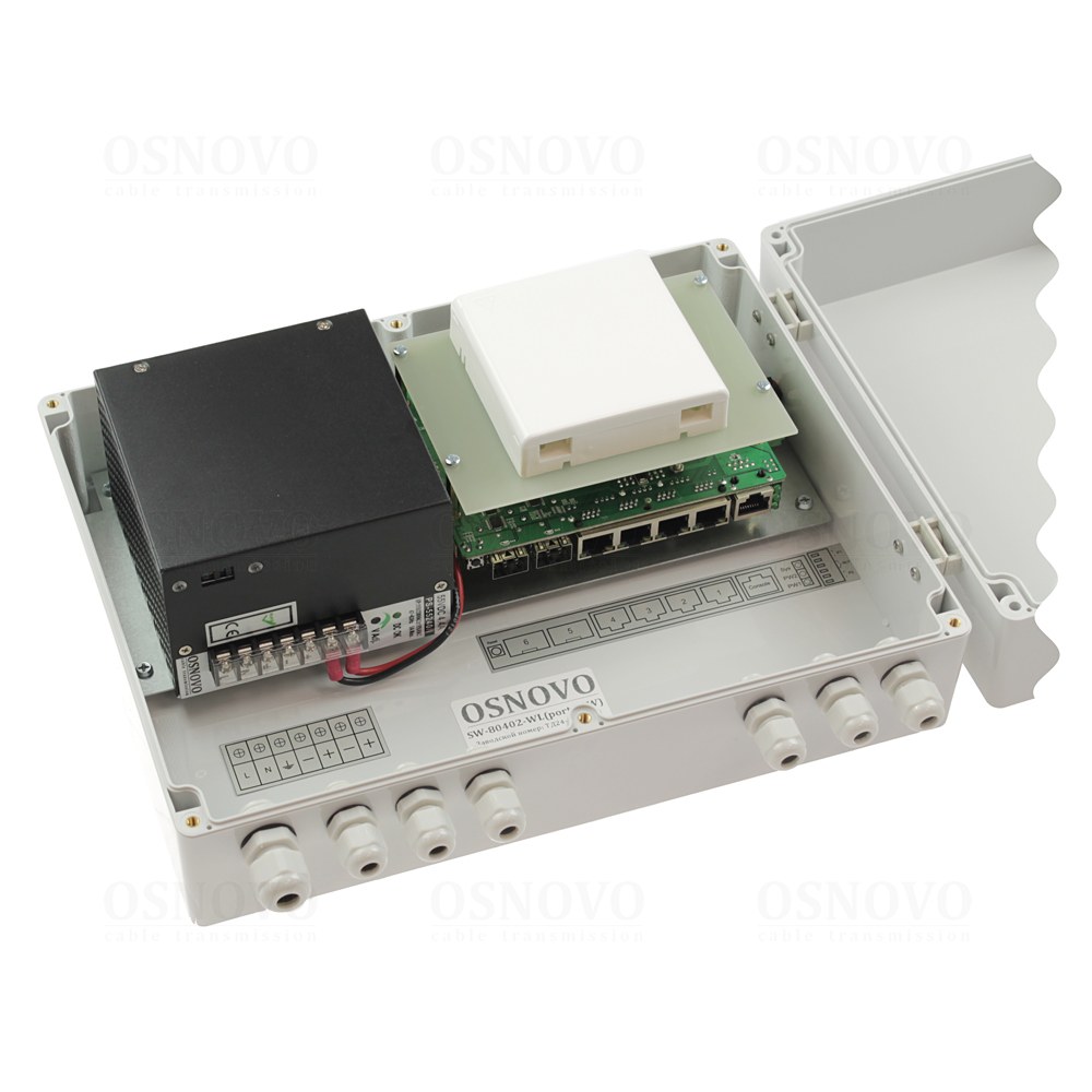 SW-80402-WL(port 90W), коммутатор с PoE