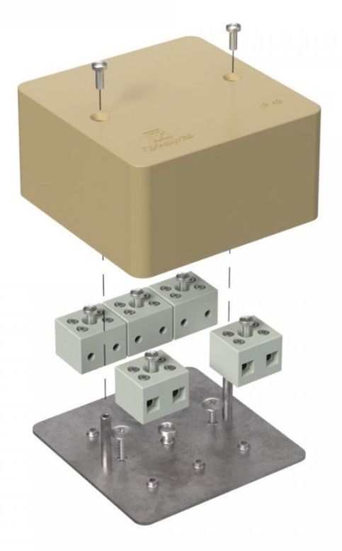 Коробка огнестойкая для кабель-канала Е15-Е120 RAL1001 85х85х45 (40-0460-1001-FR6.0-10) (Промрукав)