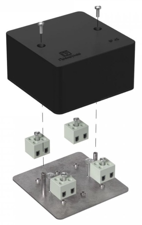 Коробка огнестойкая для кабель-канала Е15-Е120 RAL9005 85х85х45 (40-0460-9005-FR2.5-8) (Промрукав)
