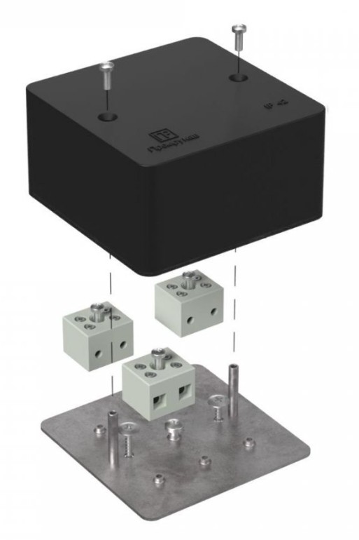 Коробка огнестойкая для кабель-канала Е15-Е120 RAL9005 85х85х45 (40-0460-9005-FR6.0-6) (Промрукав)