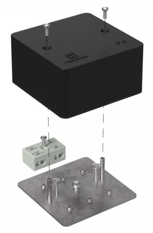 Коробка огнестойкая разветвительная для кабель-канала Е15-Е60 RAL9005 85х85х45 (40-0460-9005-FR6.0-4-2-Р) (Промрукав)