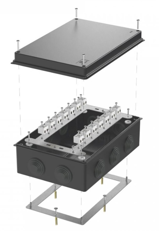 Коробка огнестойкая для о/п Е15-Е120 RAL9005 260х175х90 (40-0330-9005-FR2.5-28) (Промрукав)