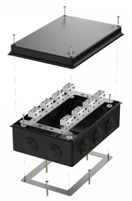 Коробка огнестойкая для о/п Е15-Е60 RAL9005 260х175х90 (40-0330-9005-FR6.0-4-16-Р) (Промрукав)