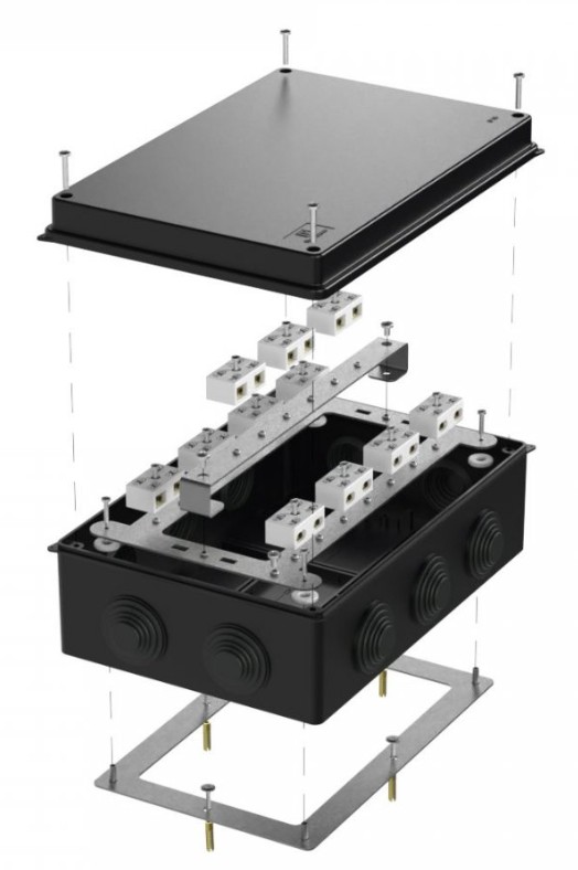 Коробка огнестойкая для о/п Е15-Е60 RAL9005 260х175х90 (40-0330-9005-FR6.0-4-22-Р) (Промрукав)
