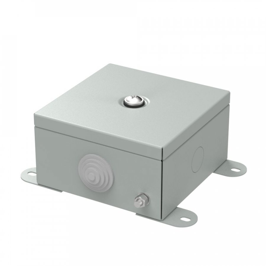 Коробка металлическая серая 110х110х65 (70-0360-7035) (Промрукав)