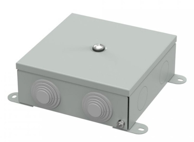 Коробка металлическая серая 150х150х60 (70-0380-7035) (Промрукав)
