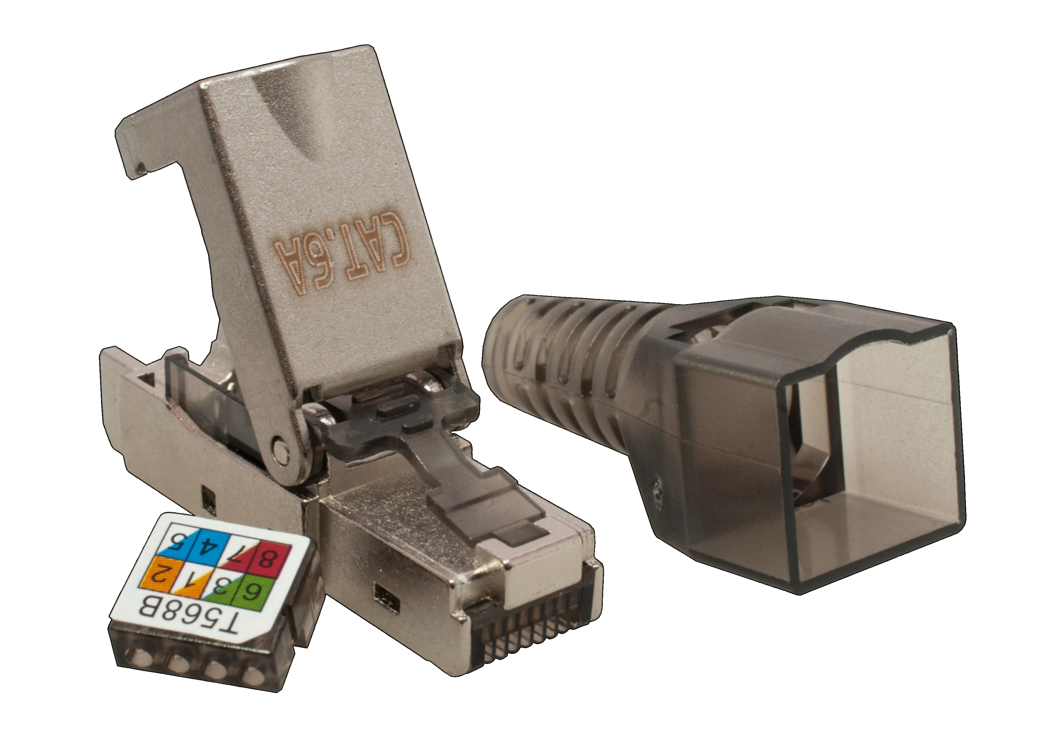 Коннектор 8P8C STP Cat.6A (RJ-45) (10-0240-1), коннектор