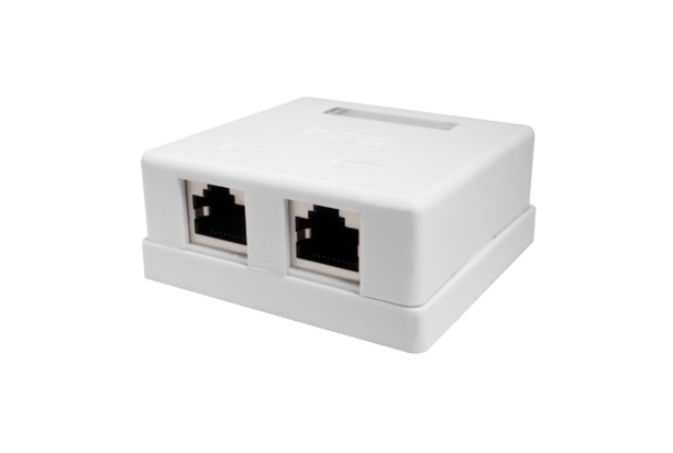 Компьютерная розетка 8P8C (RJ-45), FTP, Cat.5e, 2 порта (10-0308-1), компьютерная розетка