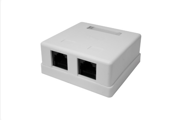 Компьютерная розетка 8P8C (RJ-45), UTP, Cat.5e, 2 порта (10-0309-1), компьютерная розетка
