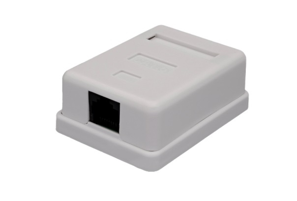 Компьютерная розетка 8P8C (RJ-45), UTP, 6, 1 порт (10-0355-1), компьютерная розетка