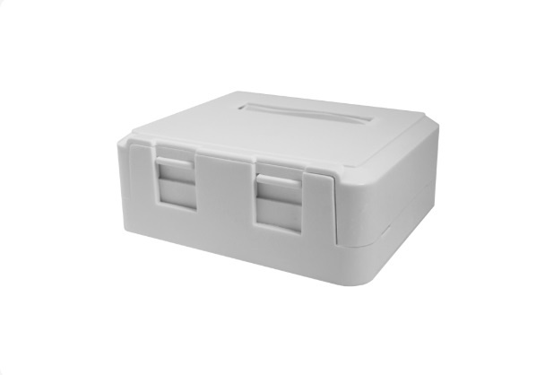 Корпус розетки для двух вставок типа Keystone Jack (10-0311), корпус розетки