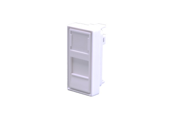 Лицевая панель 1 порт (45х22,5, Keystone, шторка) (10-0319-1), лицевая панель