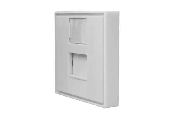 Лицевая панель 1 порт (45х45, Keystone) (10-0304-1), лицевая панель