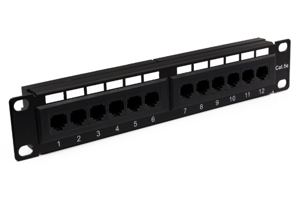 Патч-панель 10", 12xRJ-45, UTP, 5e (10-0424), патч-панель 10"