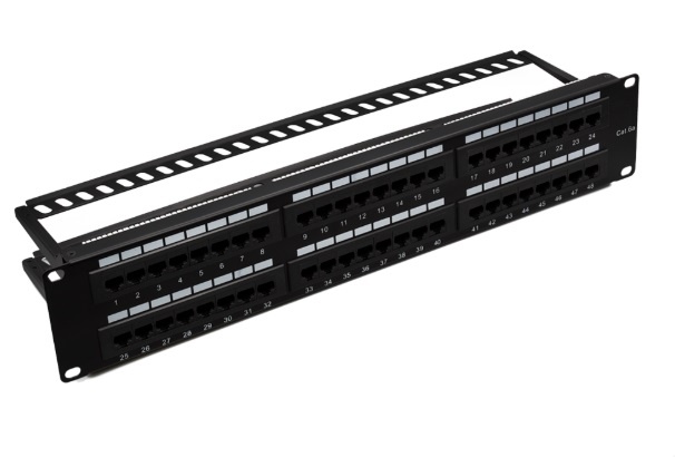 Патч-панель 19", 48xRJ-45, UTP, 6A (10-0432), патч-панель 19"