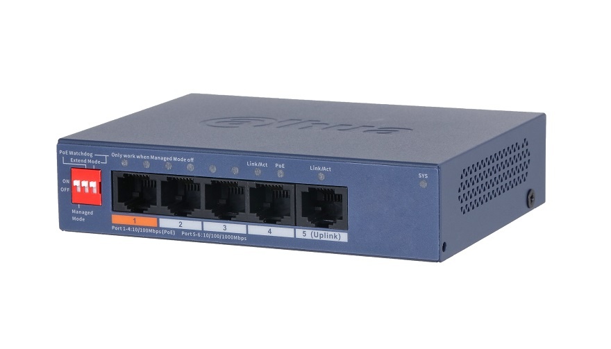 DH-CS4005-4ET1GT-60, сетевой PoE коммутатор