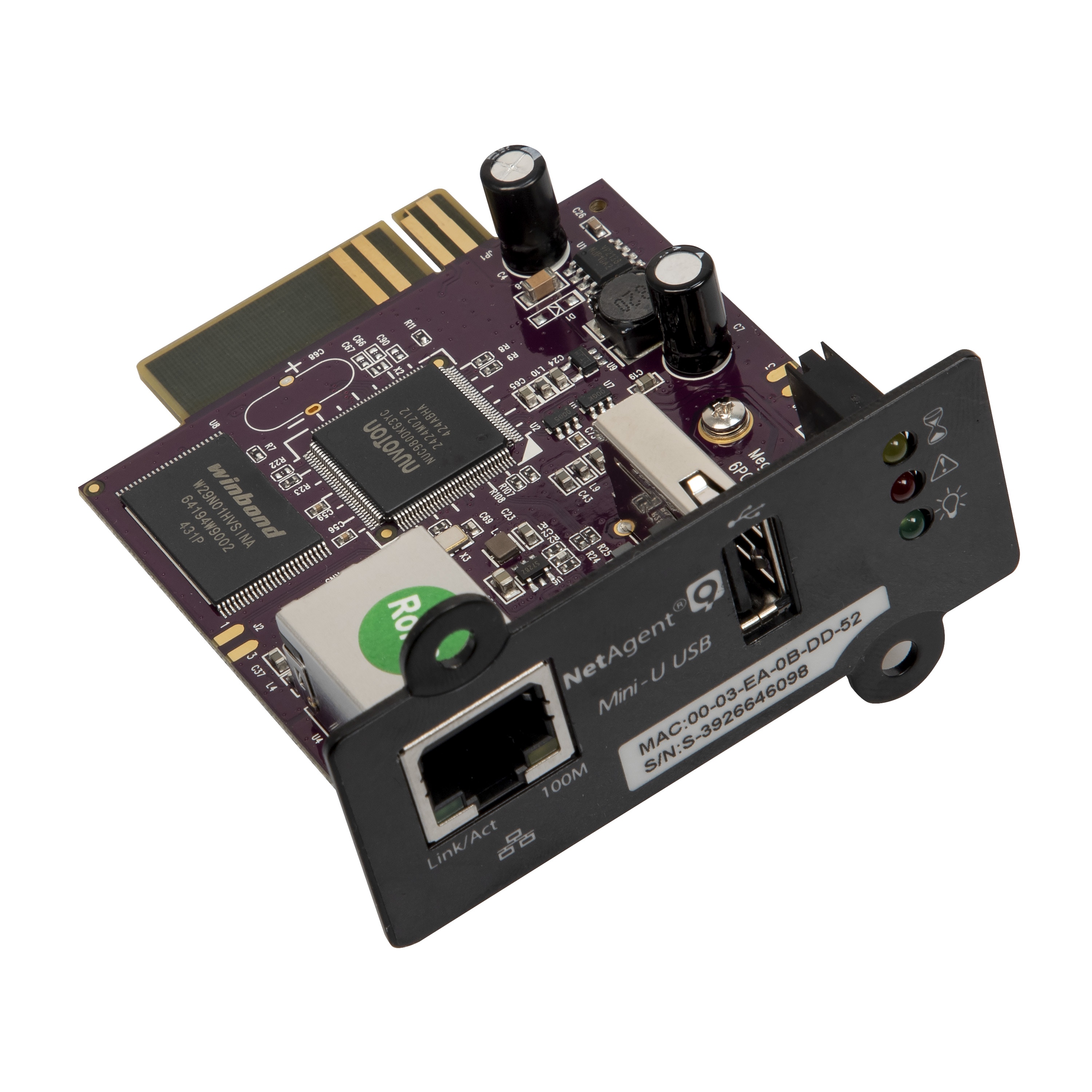 SNMP Powercom DS807 10M/100M 1-port Internal NetAgent USB, адаптер SNMP