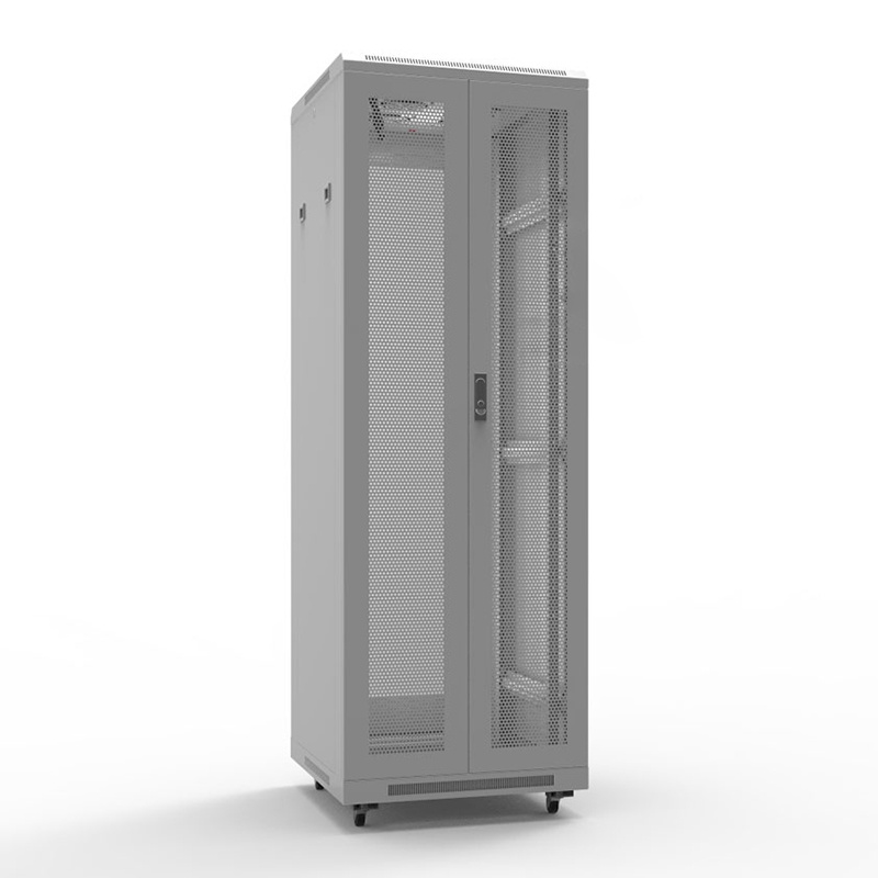 Шкаф напольный 19" 42U 600х1000мм, передняя и задняя распашные перфорированные двери, RAL7035 REXANT (04-2362), шкаф телекоммуникационный 19" напольный 42U