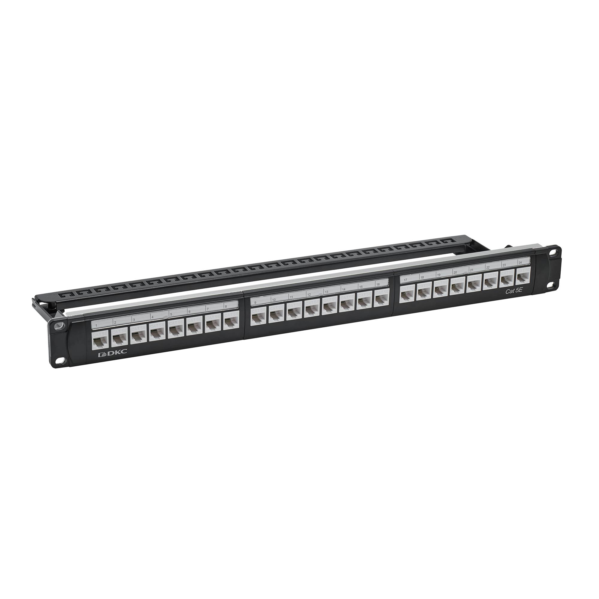 Патч-панель 19", 1U, CAT5E, 24 модуля RJ45, неэкранированная (RN5PPU24), патч-панель 19"