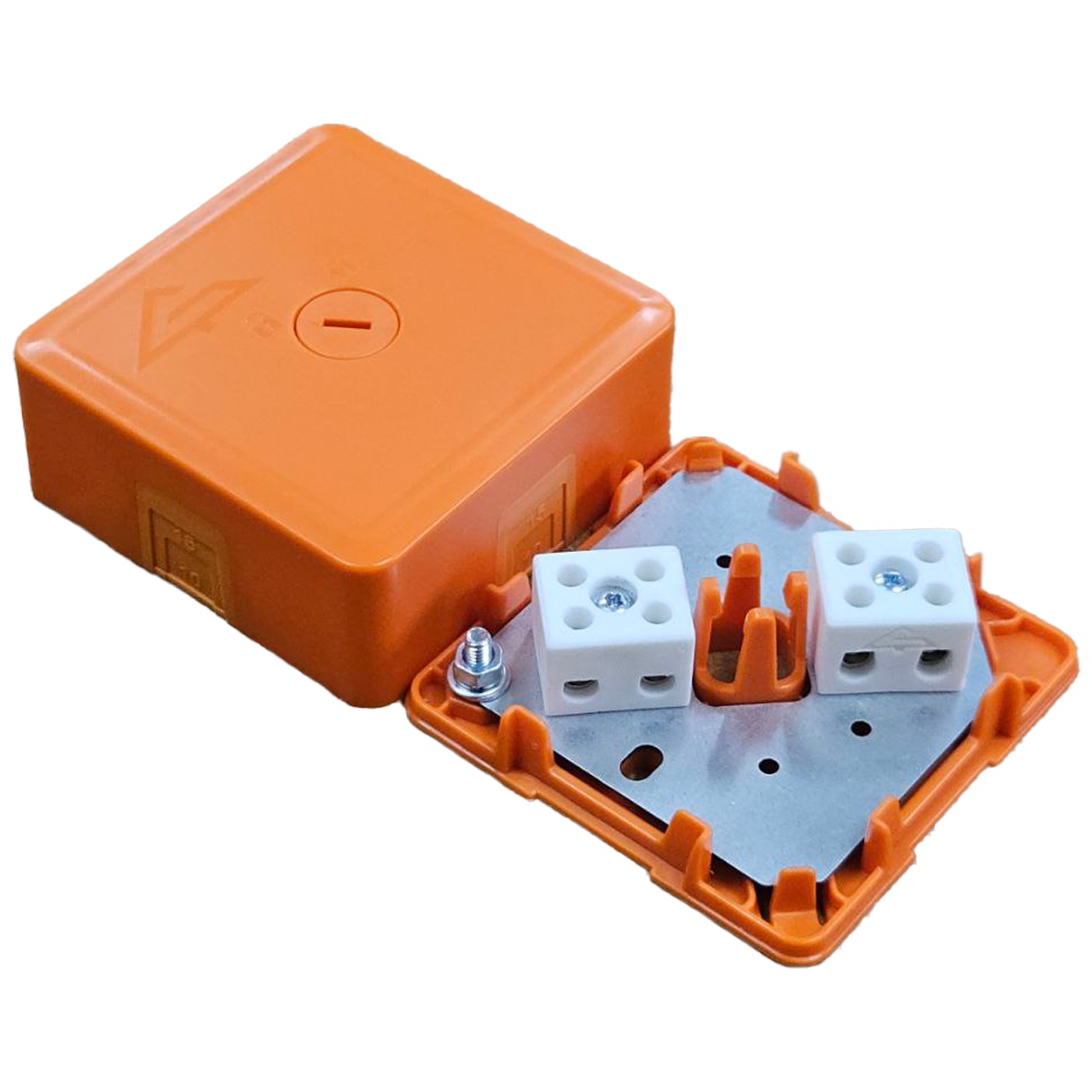 КМ-О (4к*6,0)-IP41-s-оранж, коробка монтажная огнестойкая