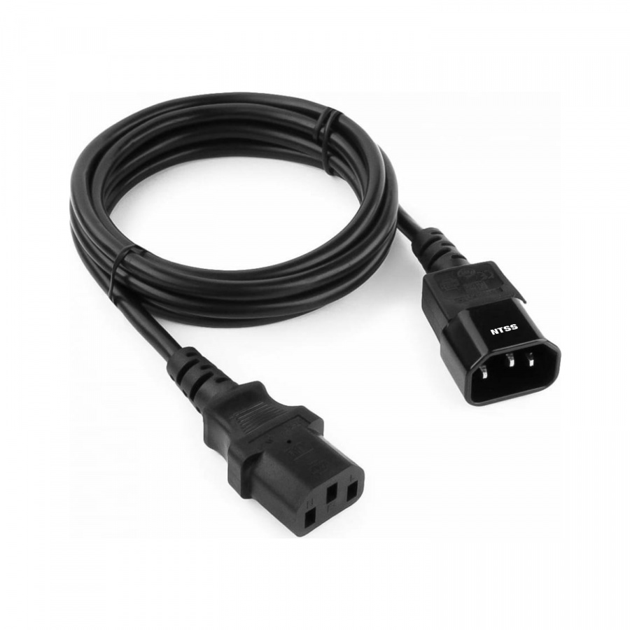 NTSS-PC13144 C13-С14 проводник.:3х1мм2 1.8м 220/250В 10А чёрный, кабель питания