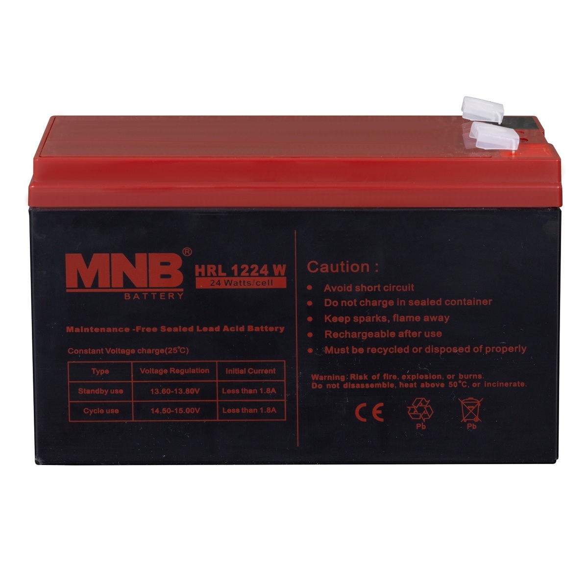 MNB HRL 1224 W, аккумулятор герметичный свинцово-кислотный