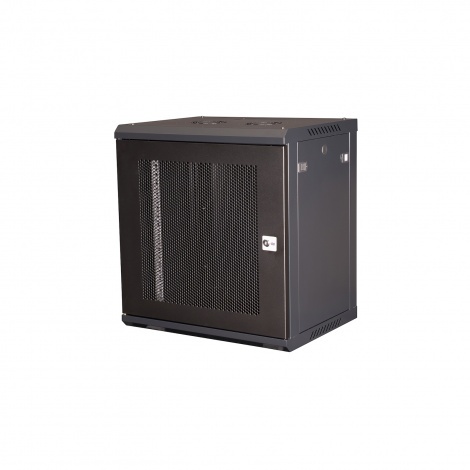 DR-653001, шкаф телекоммуникационный 19" настенный, дверь перфорированная, 12U