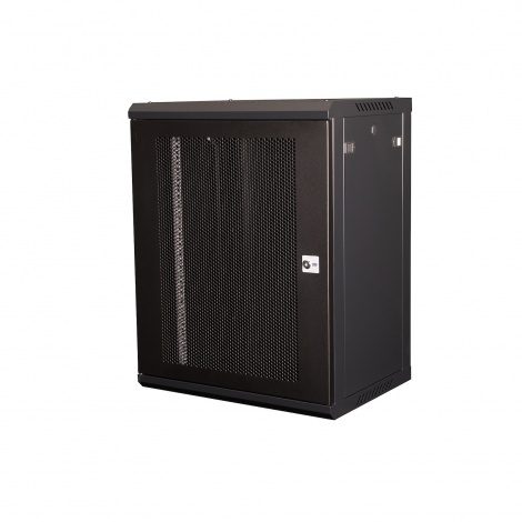 DR-654001, шкаф телекоммуникационный 19" настенный, дверь перфорированная, 15U