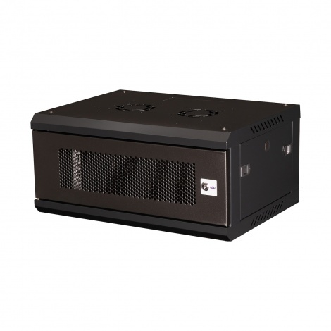 DR-650001, шкаф телекоммуникационный 19" настенный, дверь перфорированная, 4U