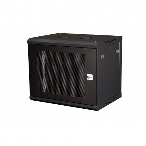 DR-652001, шкаф телекоммуникационный 19" настенный, дверь перфорированная, 9U
