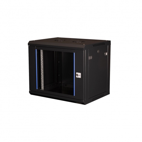 DR-632001, шкаф телекоммуникационный 19" настенный, дверь стекло, 9U