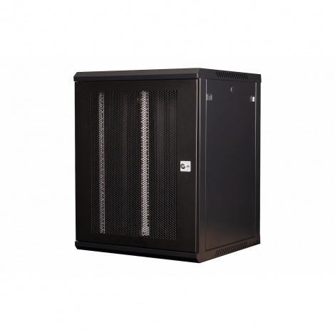 DR-654101, шкаф телекоммуникационный 19" настенный, дверь перфорированная, 15U