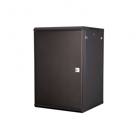 DR-645101, шкаф телекоммуникационный 19" настенный, дверь металл, 18U