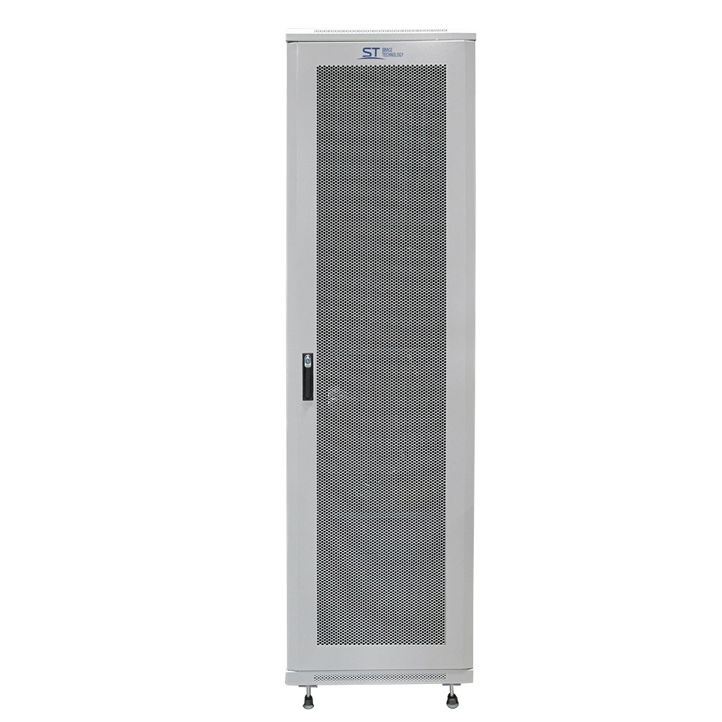ST-NCP600/600-42U01 (серый) С ПОЛКАМИ, шкаф телекоммуникационный 19" настенный/напольный 42U