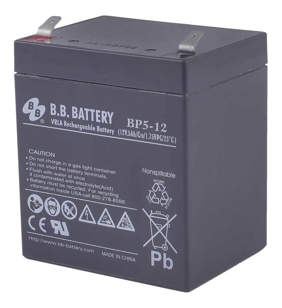 B.B. Battery BP 5-12, аккумулятор герметичный свинцово-кислотный