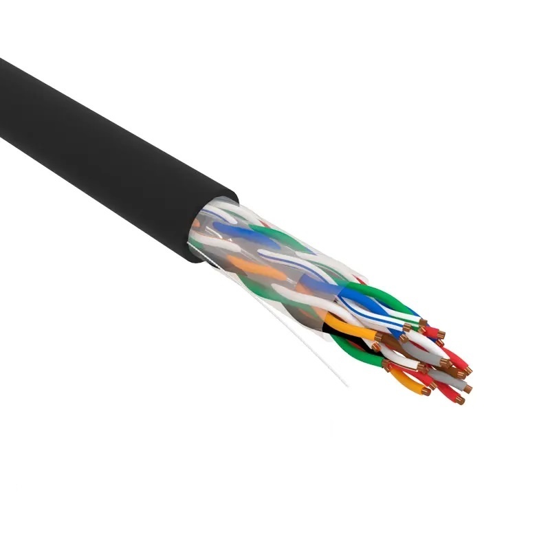 U/UTP, CAT 5е, PE, 10PR, 24AWG, OUTDOOR, SOLID, черный, РФ REXANT (01-1121-R), кабель «витая пара» (LAN) для структурированных систем связи