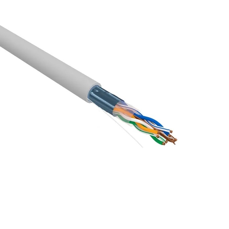 F/UTP, CAT 5e, PVC, 4PR, 24AWG, INDOOR, SOLID, серый, РФ REXANT (01-0143-R), кабель «витая пара» (LAN) для структурированных систем связи